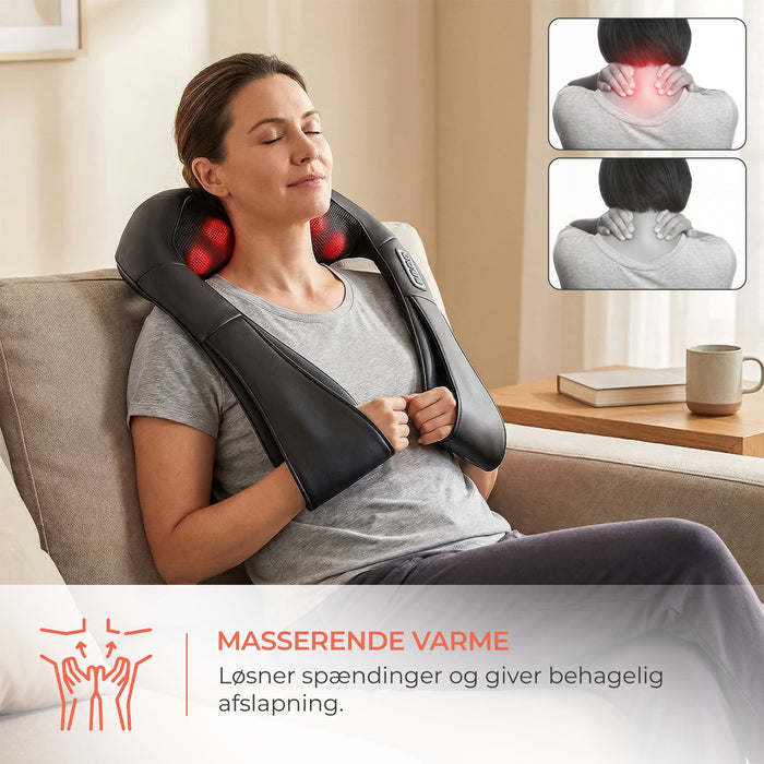 Kropsbutikken Nakkemassage Standardtitel Shiatsu massager til nakke og ryg med varme